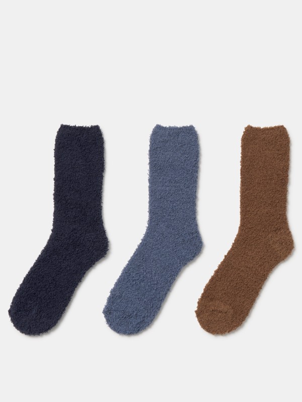 Conjunto de 3 meias Azul