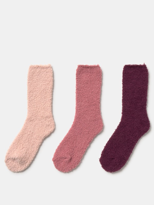 Conjunto de 3 meias Rosa