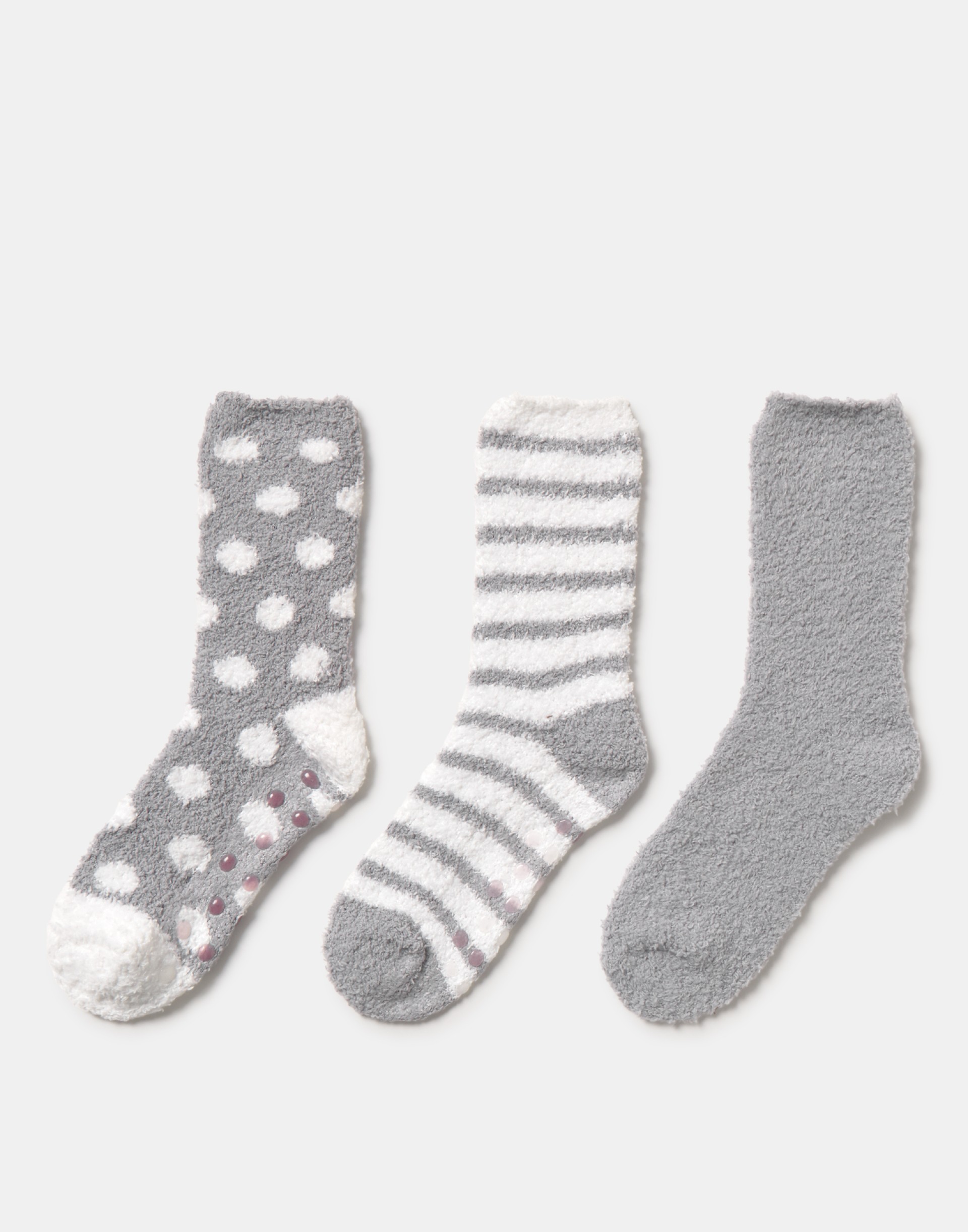 Conjunto de 3 meias estampados