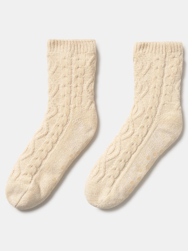 Meias de chenille com forro de sherpa Meias de chenille com forro de sherpa
