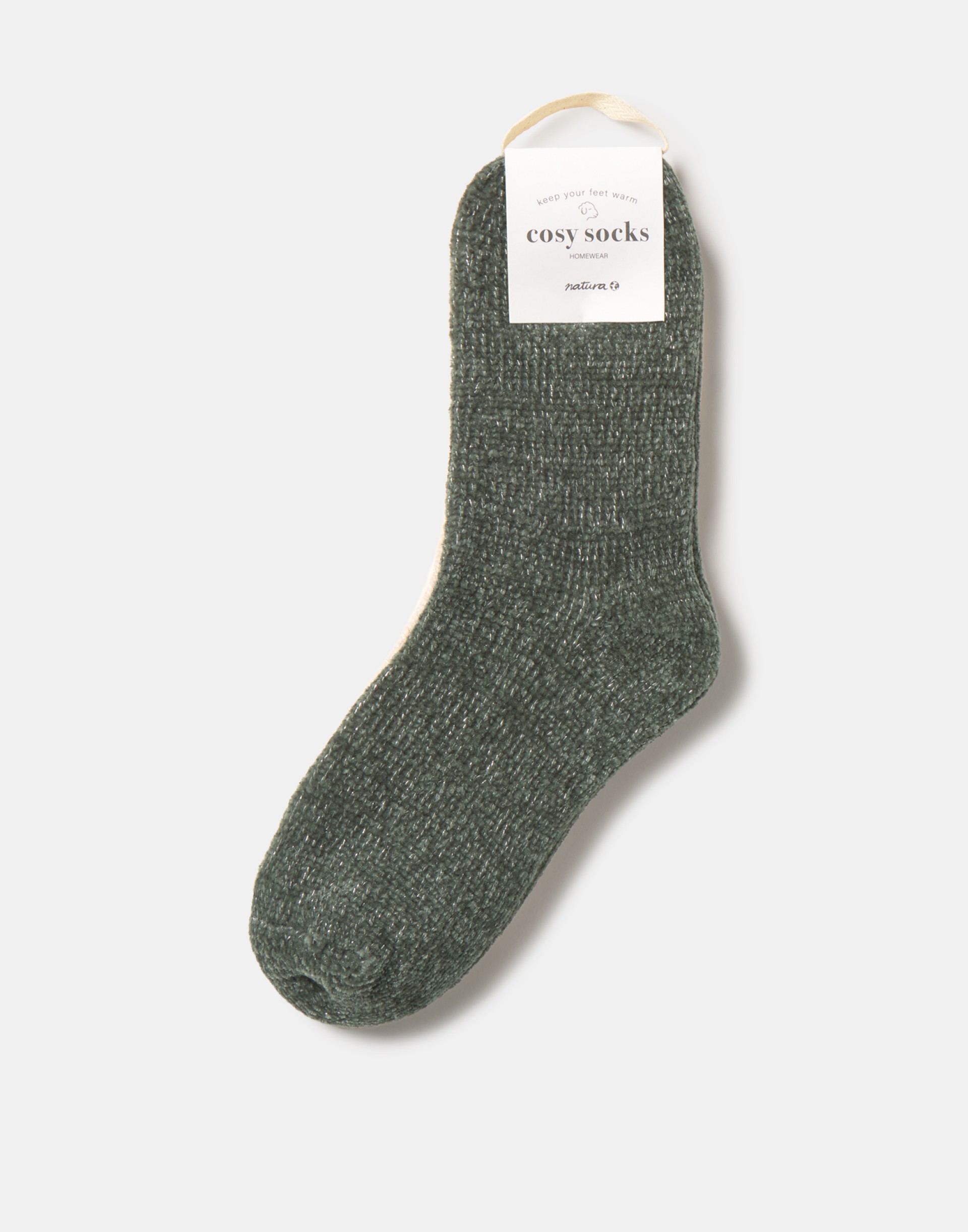 Conjunto de 2 meias de chenille com lurex