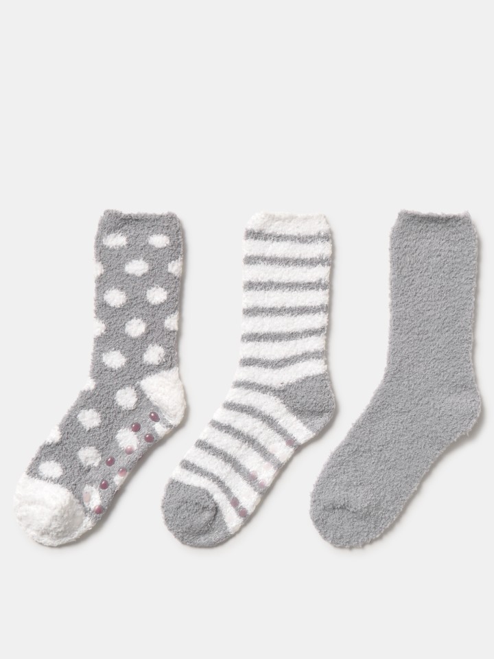 Conjunto de 3 meias estampados