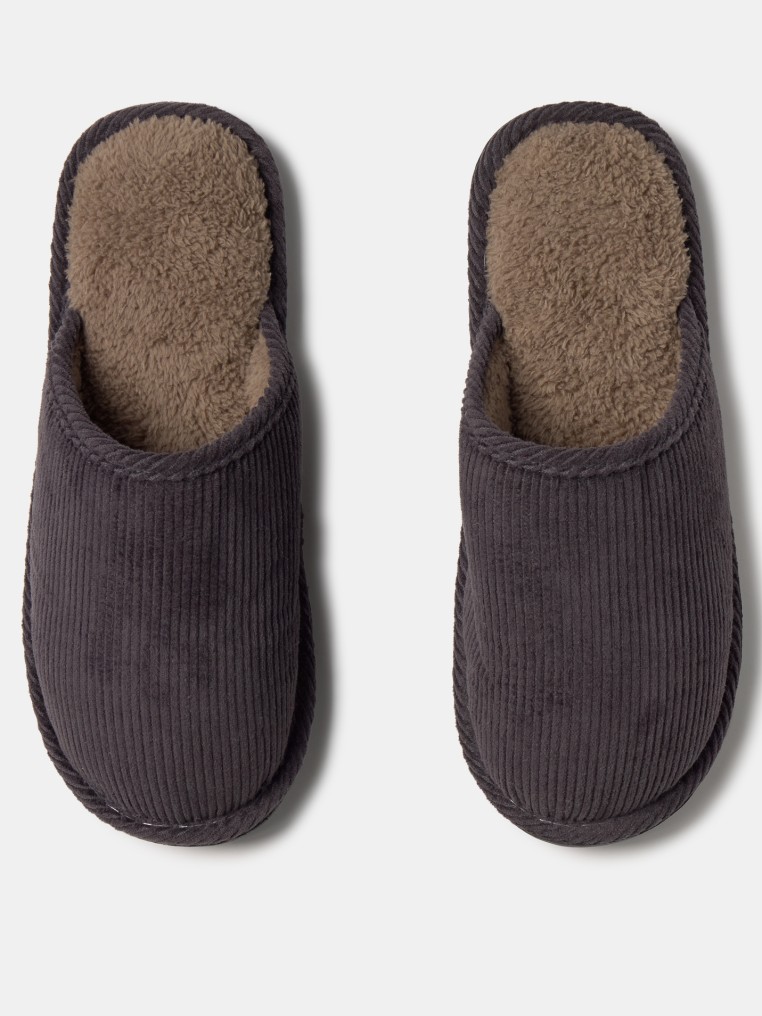 Pantufas para homem com efeito de bombazine