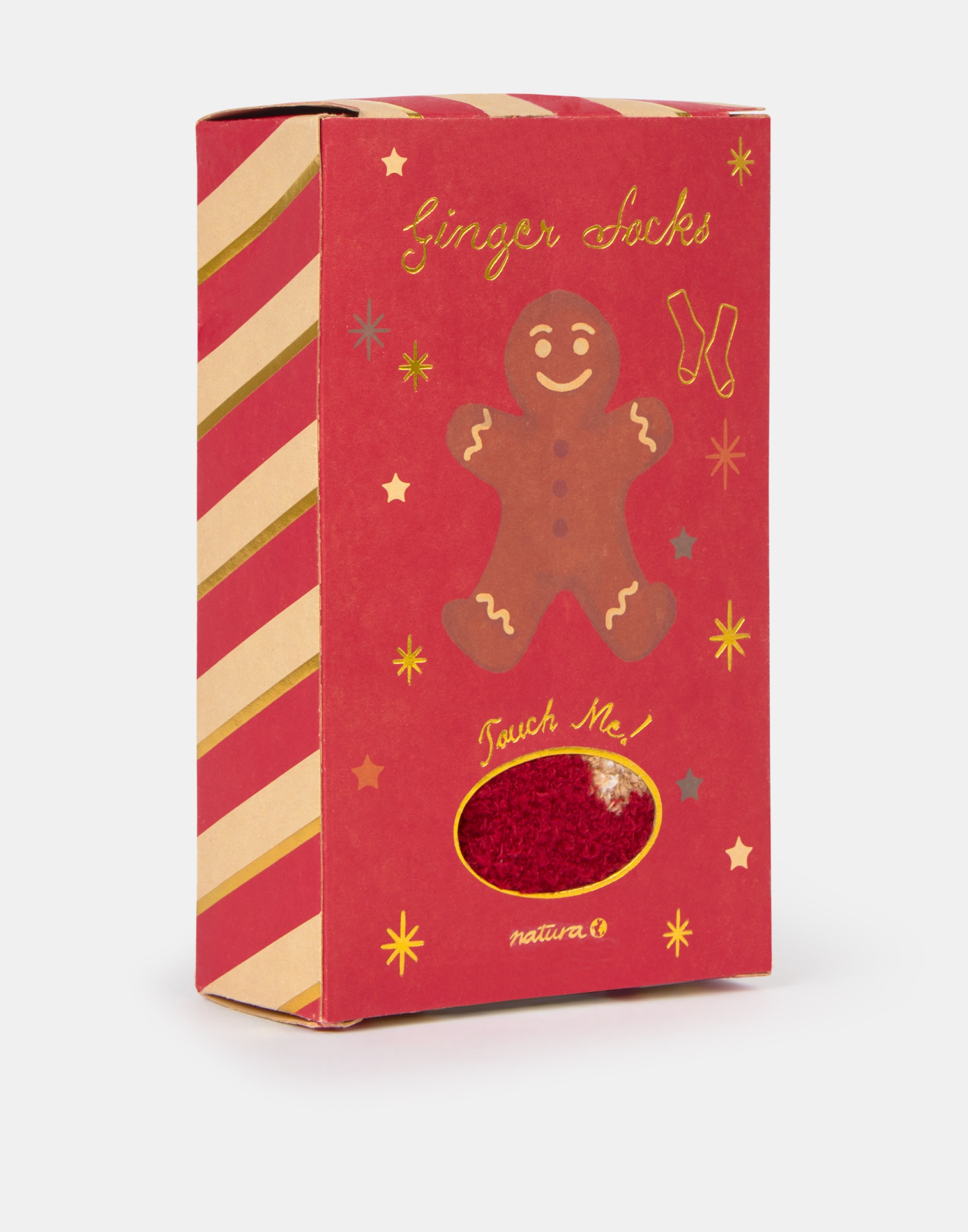 Meias de Natal com estampado de biscoitos de gengibre