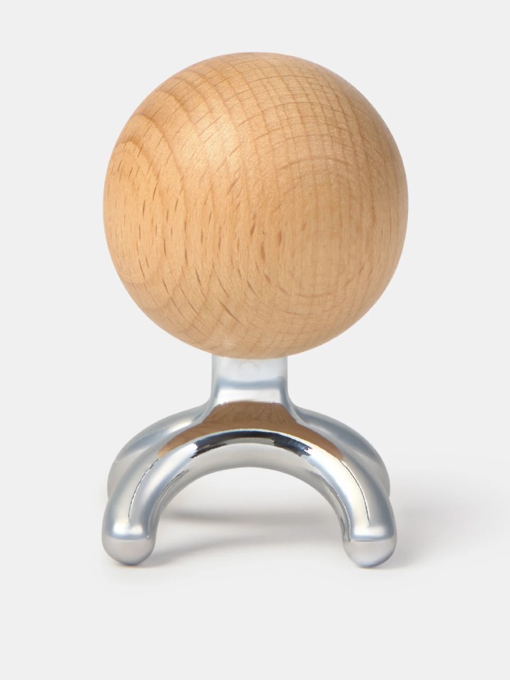 Massajador redondo em madeira/metal