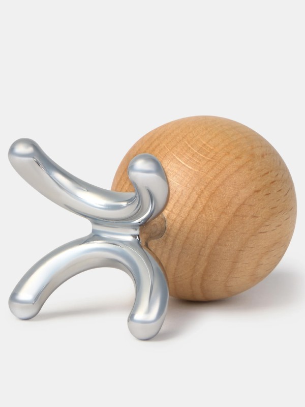 Massajador redondo em madeira/metal