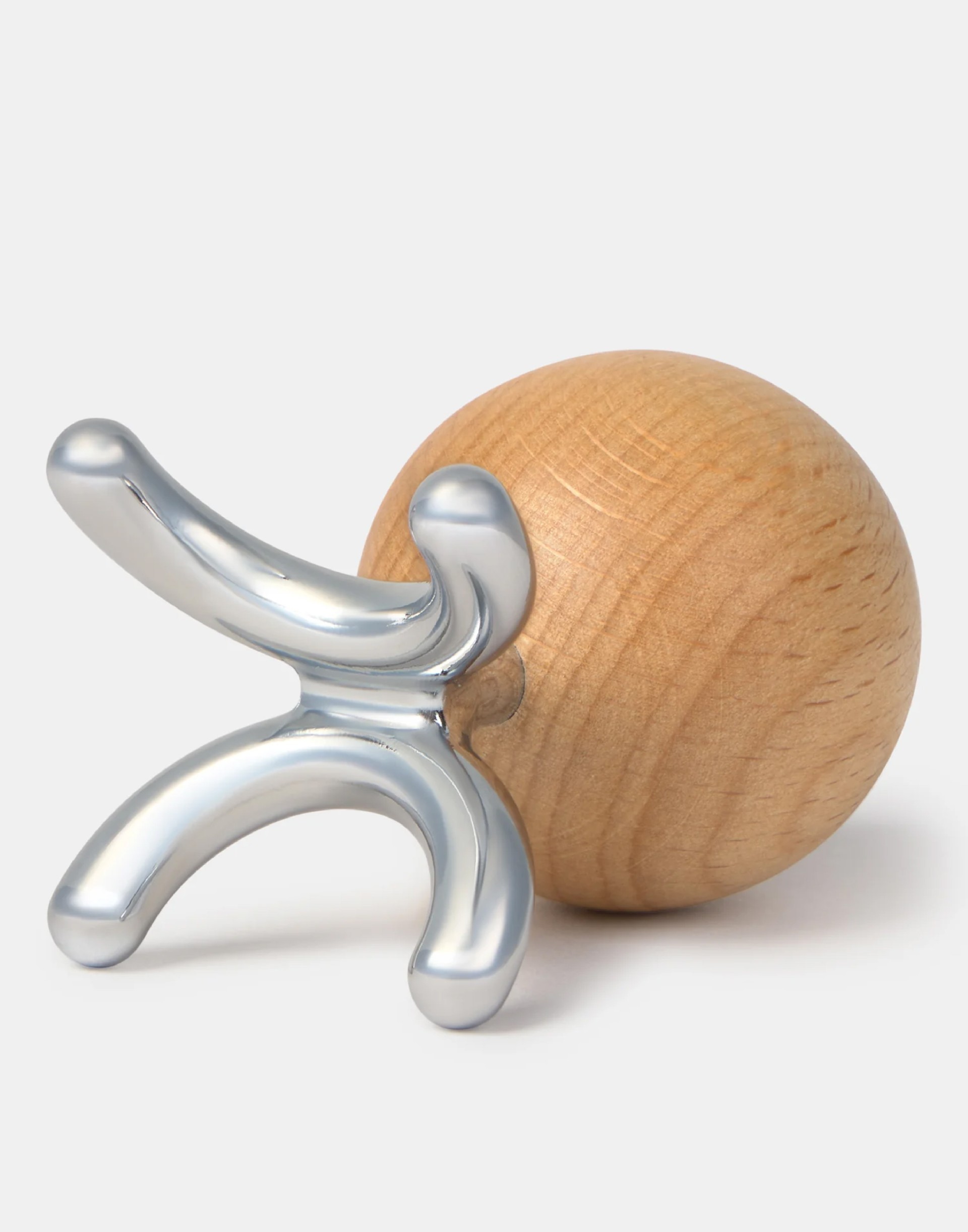 Massajador redondo em madeira/metal