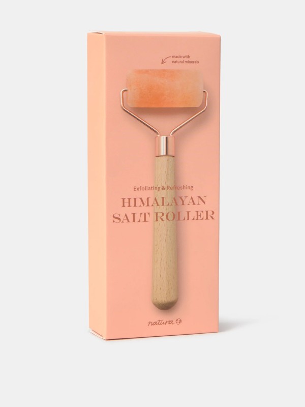 Massajador facial de sal do Himalaia