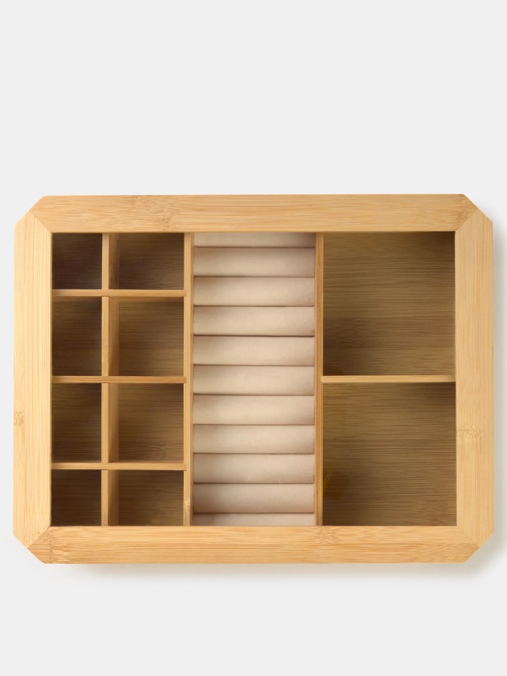 Caixa de joias grande em bambu