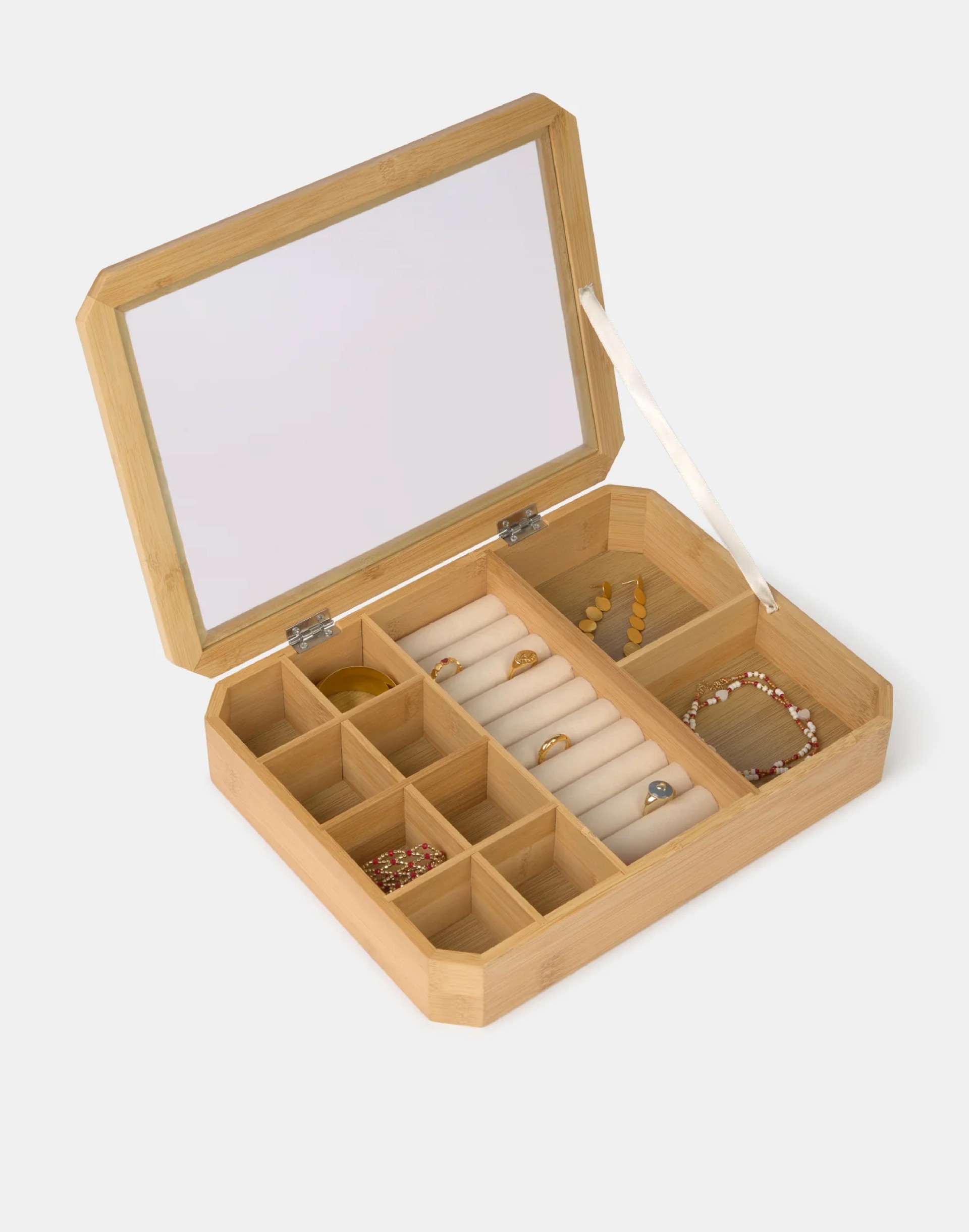 Caixa de joias grande em bambu