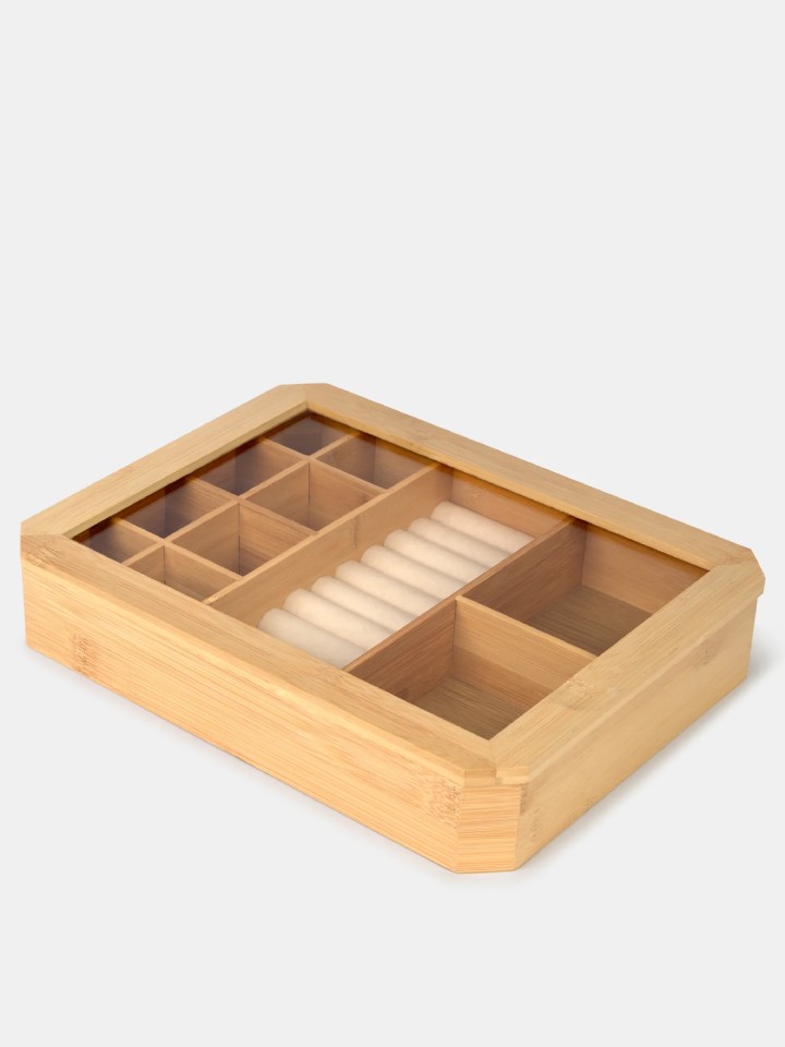 Caixa de joias grande em bambu