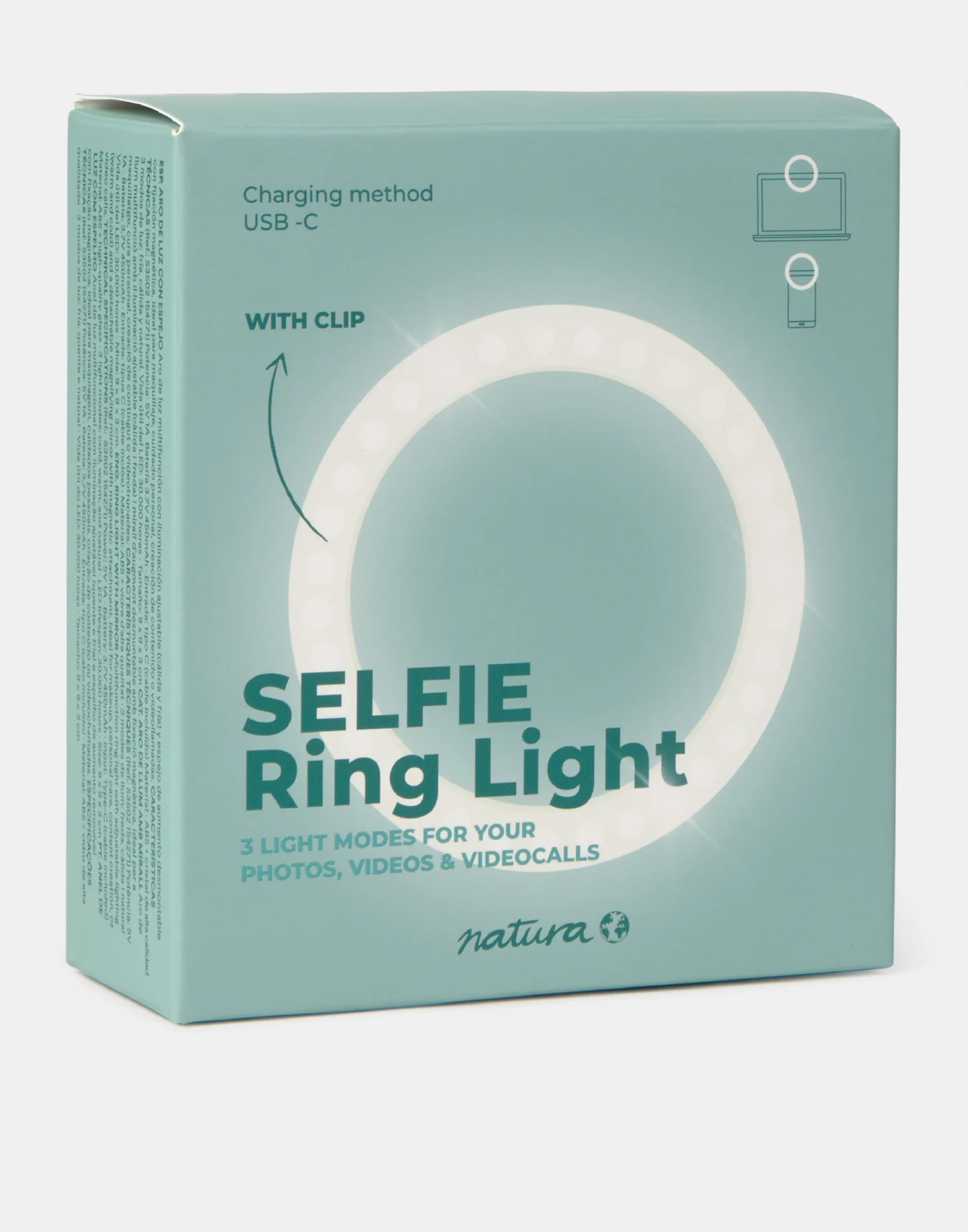 Ring light com espelho