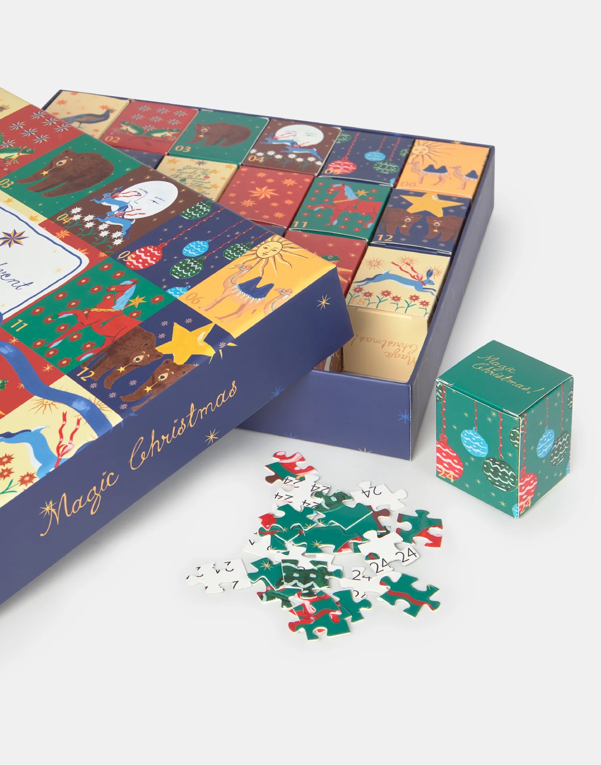 Calendario do Advento com 24 Mini Puzzles