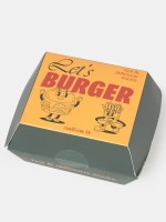 Conjunto de 2 meias com estampado de hamburguer