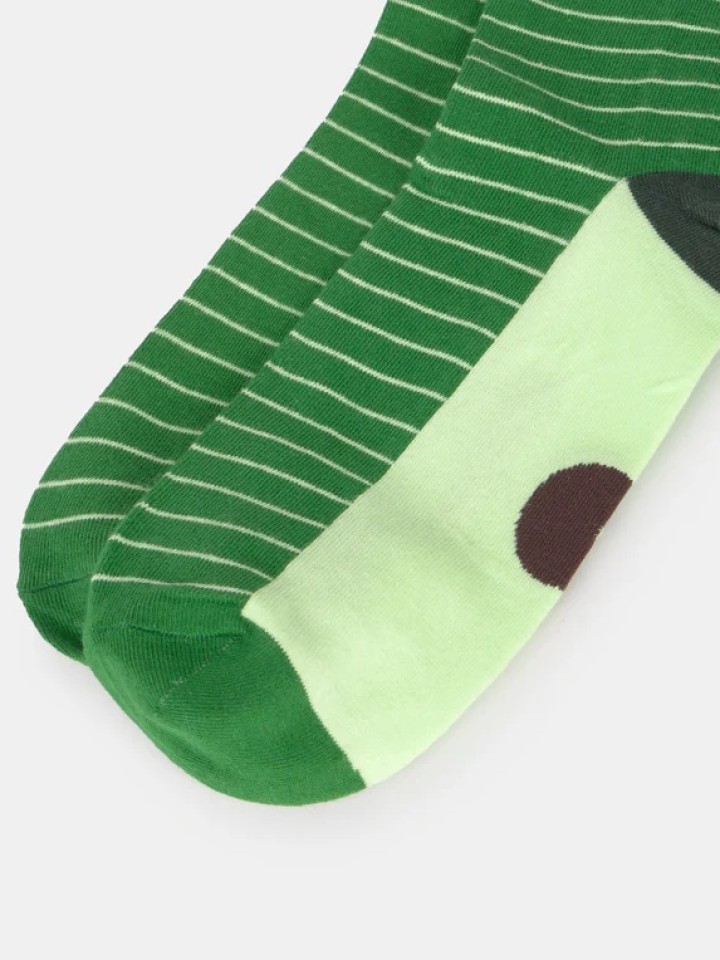 Meias com estampado de abacate