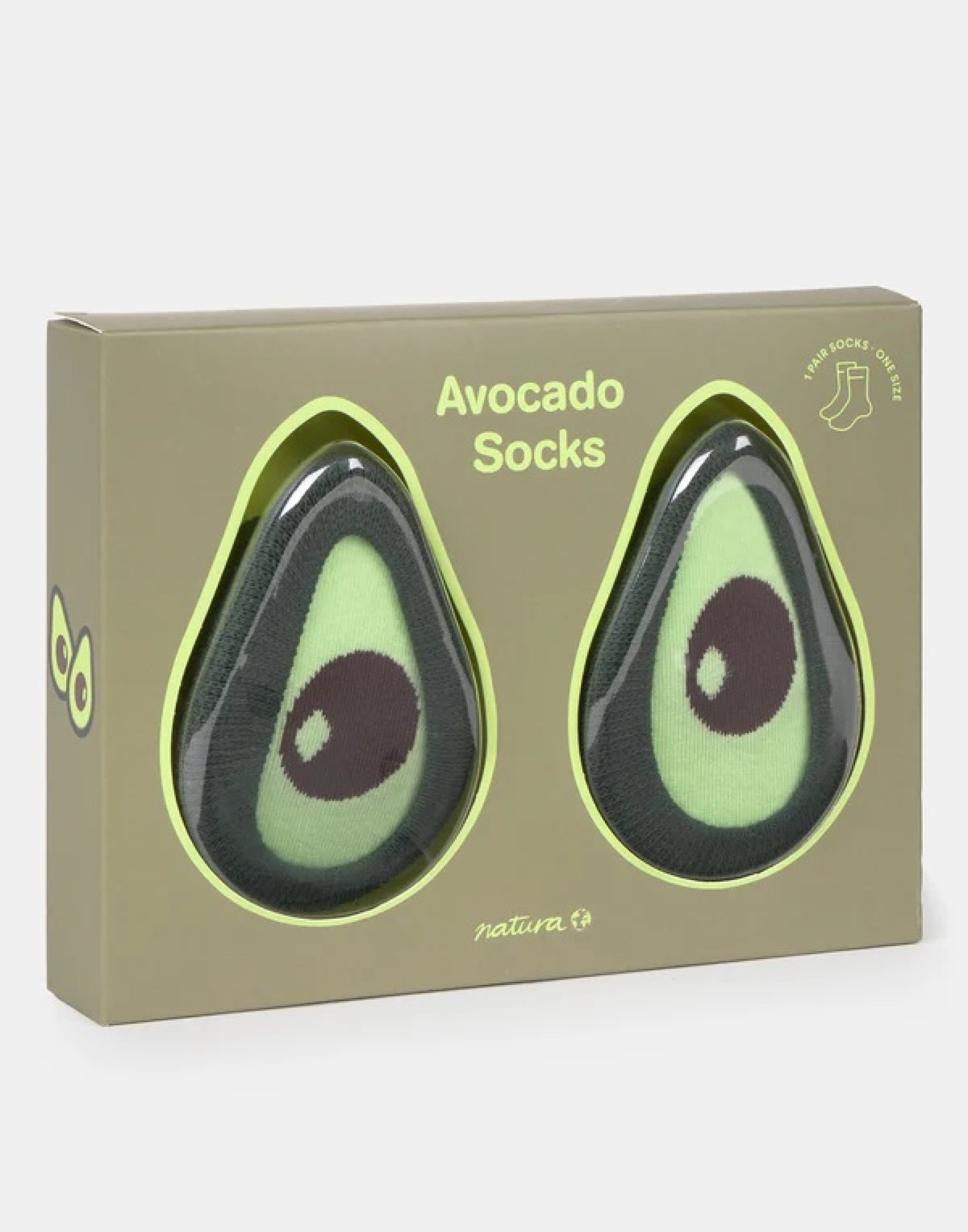 Meias com estampado de abacate