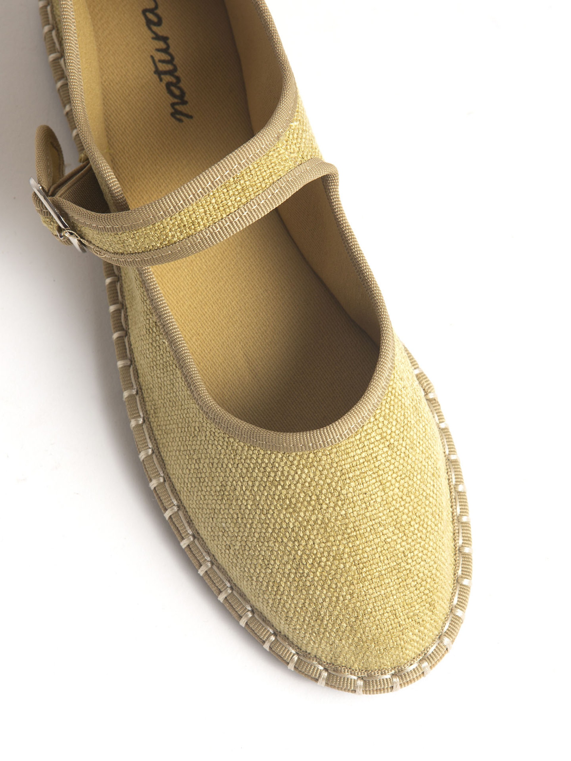 Bailarina em Tecido com Tira e Fivela