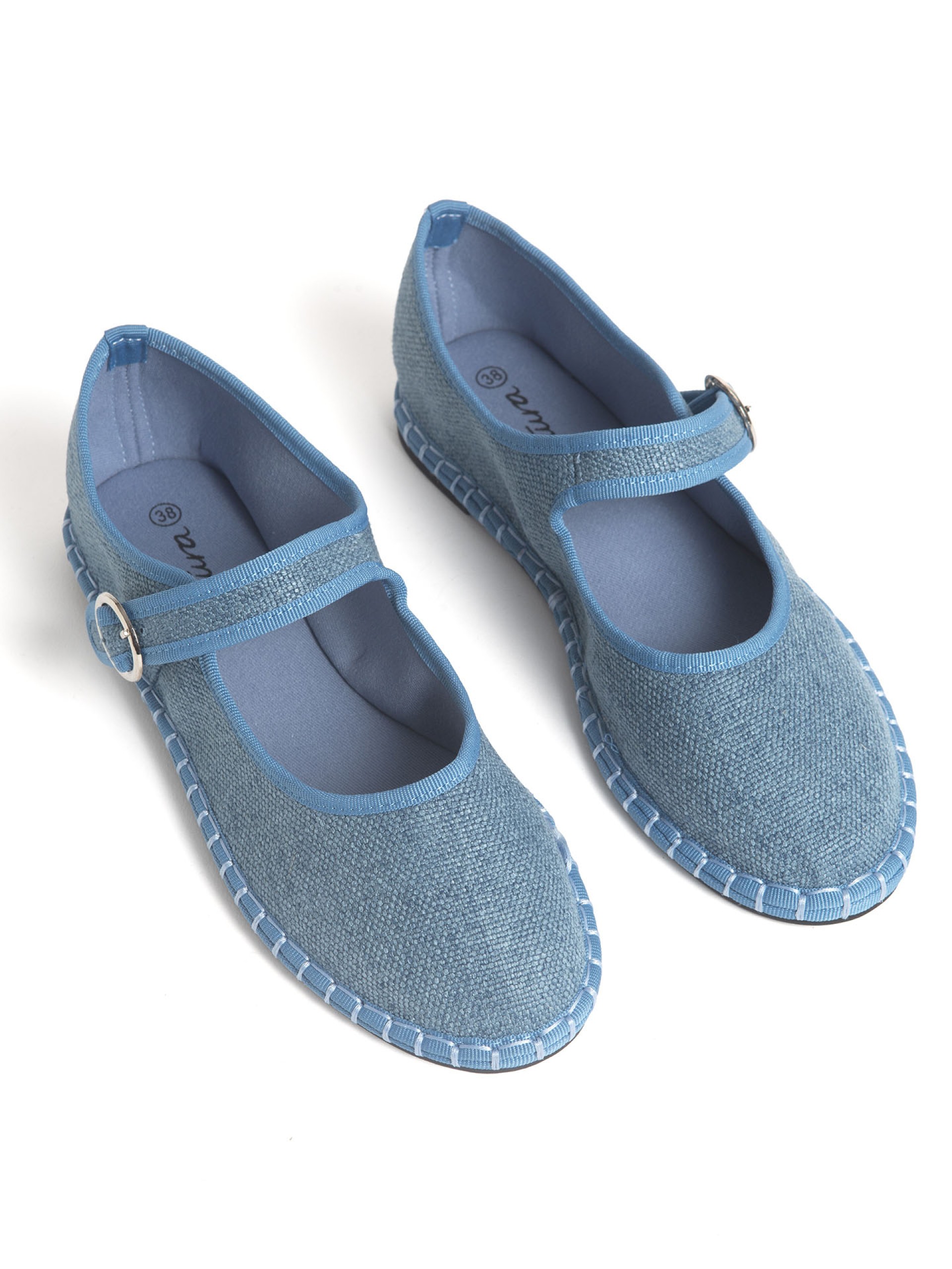 Bailarina em Tecido com Tira e Fivela