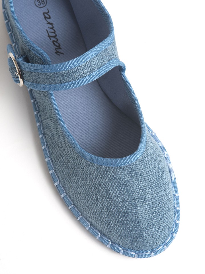 Bailarina em Tecido com Tira e Fivela