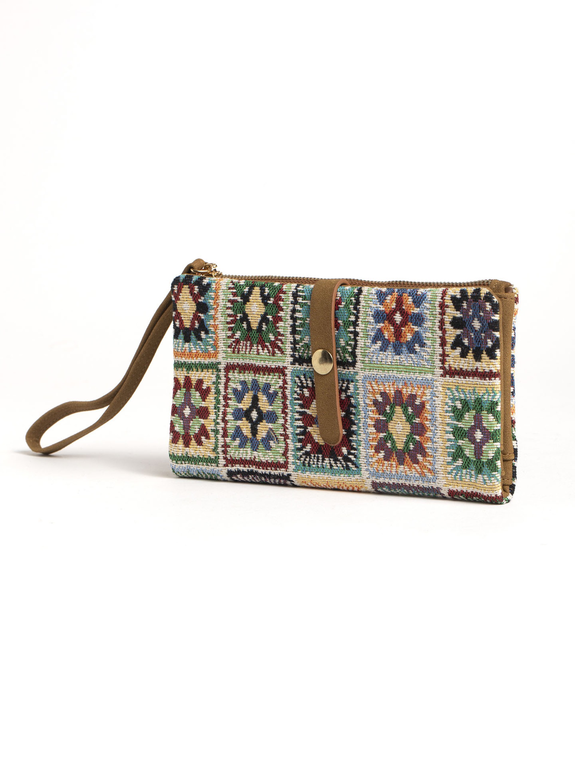 Porta-moedas com Padrao Etnico