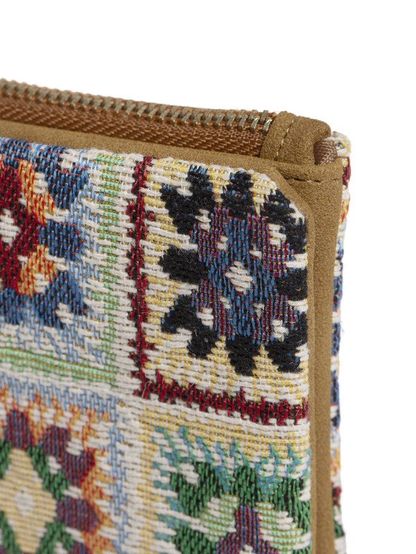 Porta-moedas com Padrao Etnico