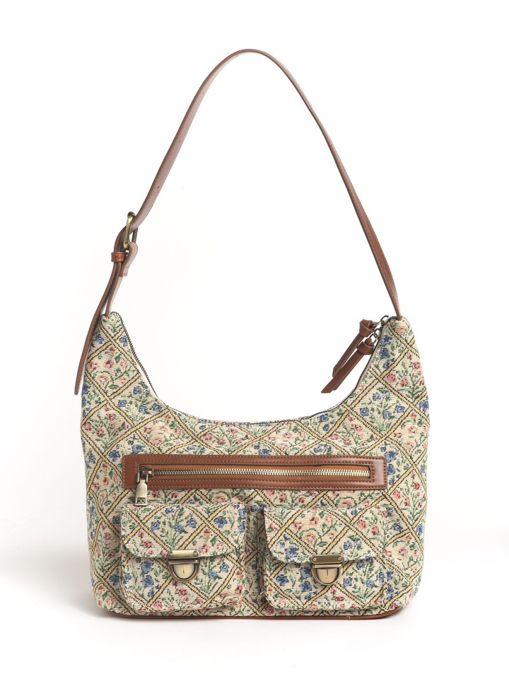 Mala em Tecido Jacquard com Bolsos Frontais