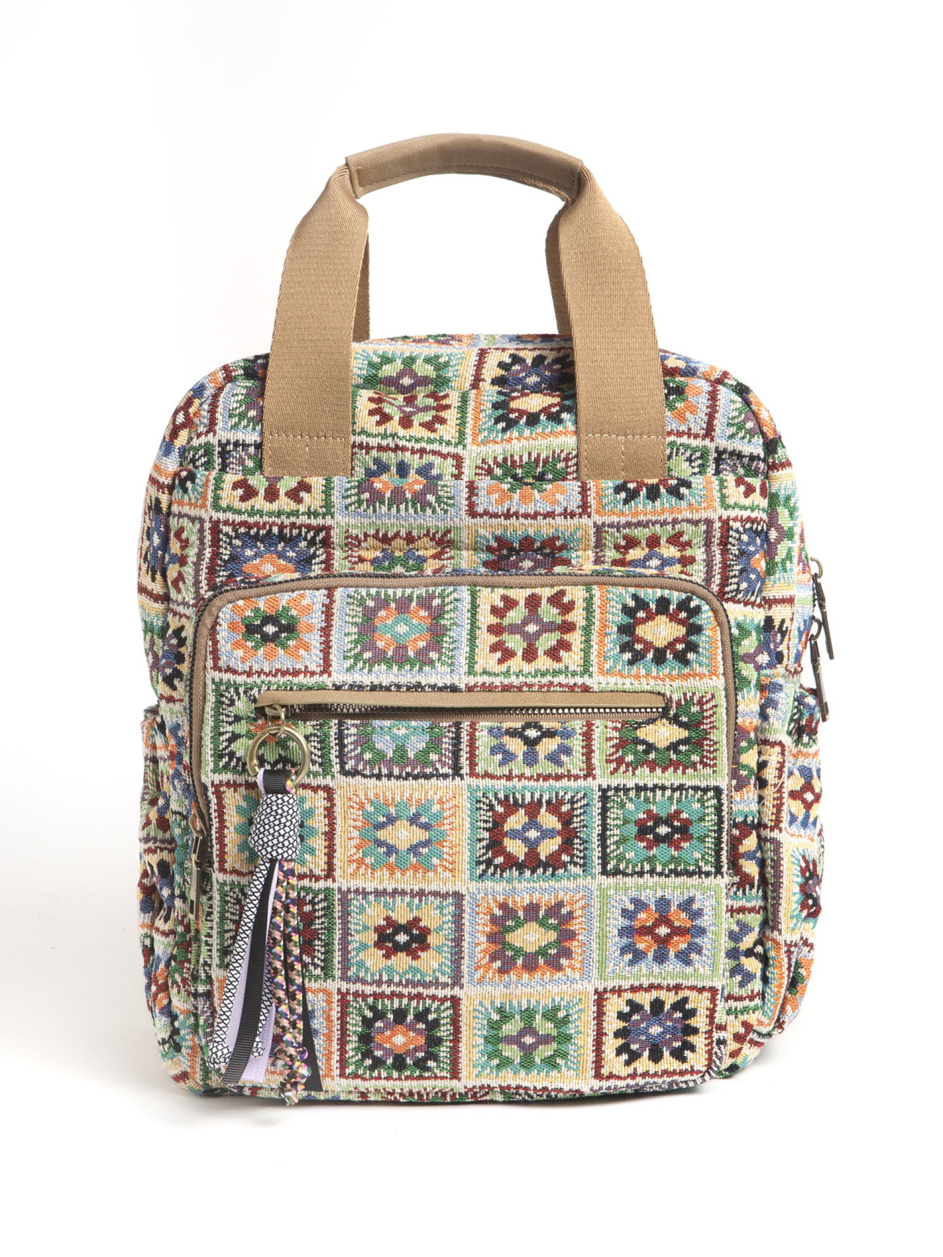 Mochila Textil com Padrao Etnico