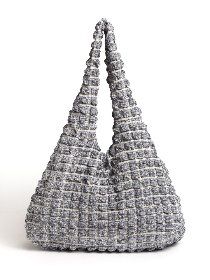 Mala Hobo em Tecido Texturizado