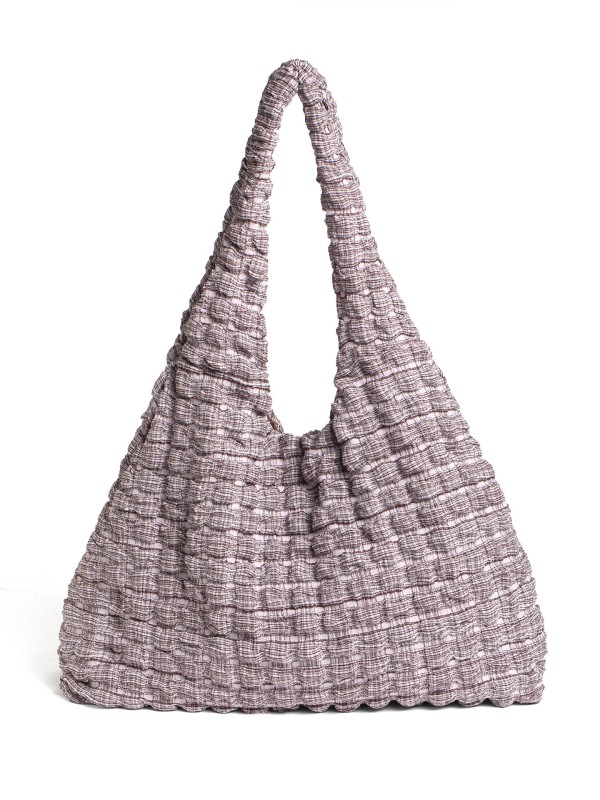 Mala Hobo em Tecido Texturizado