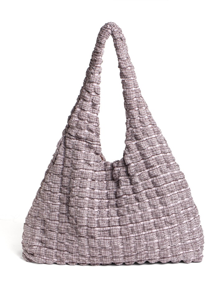 Mala Hobo em Tecido Texturizado