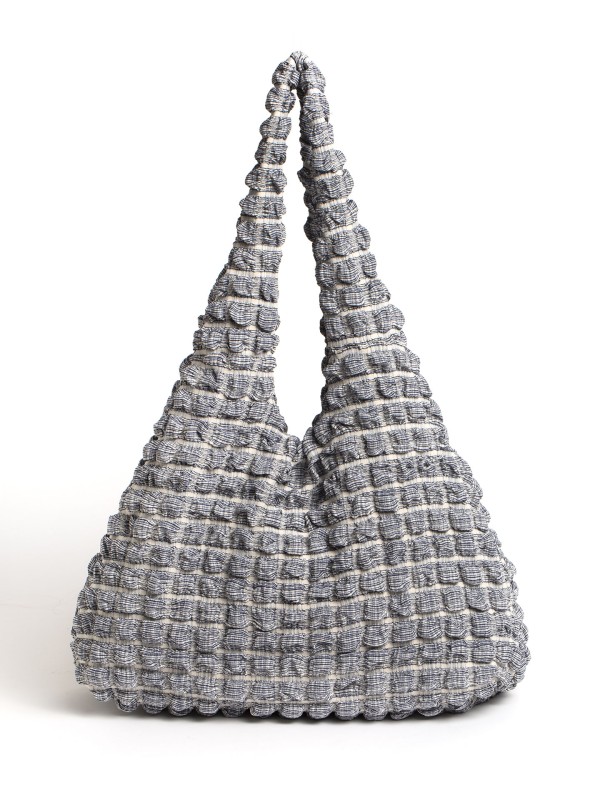 Mala Hobo em Tecido Texturizado