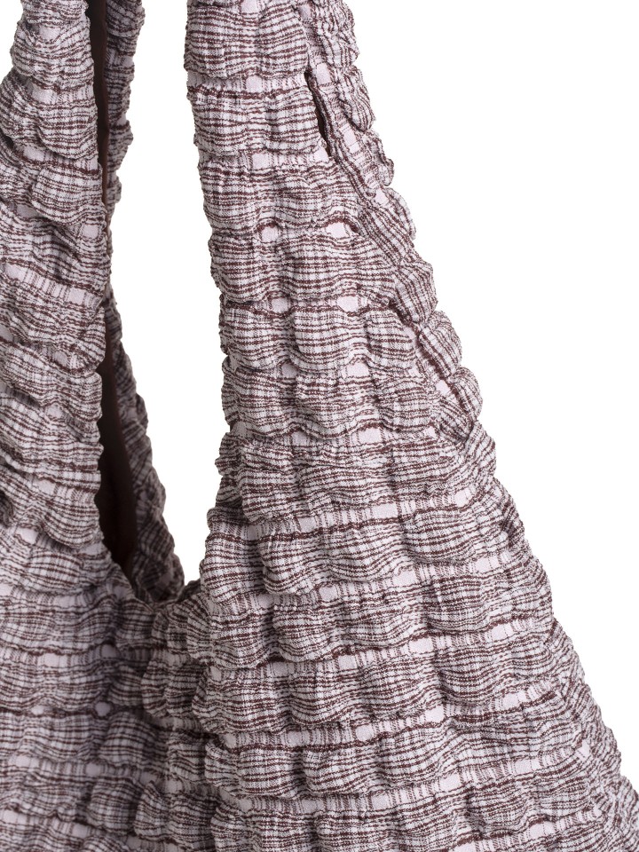 Mala Hobo em Tecido Texturizado