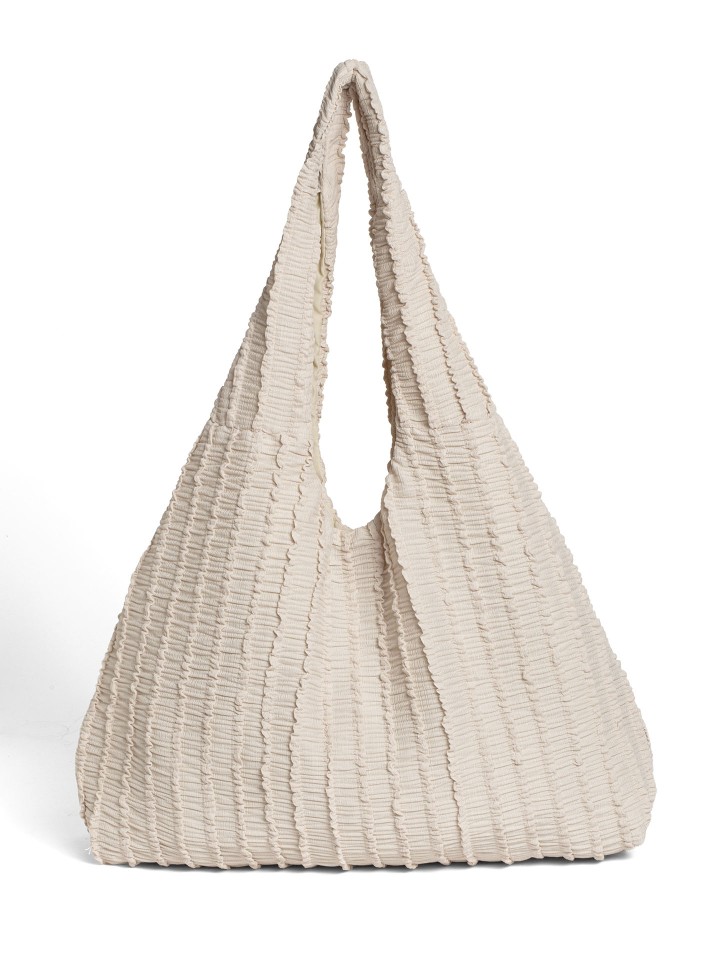 Mala Hobo em Tecido Texturizado