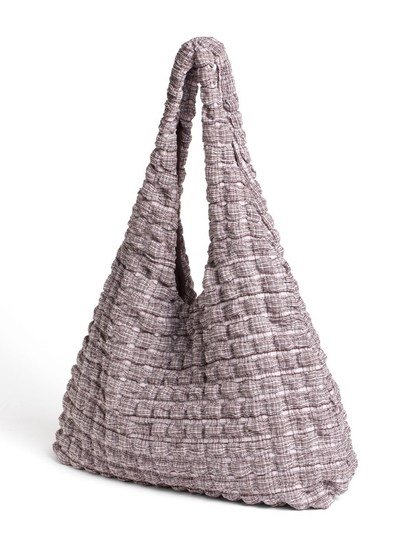 Mala Hobo em Tecido Texturizado