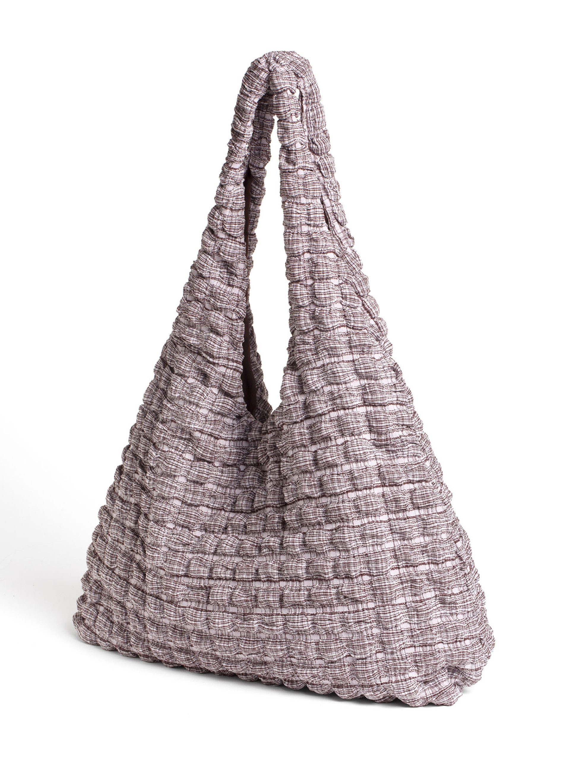 Mala Hobo em Tecido Texturizado