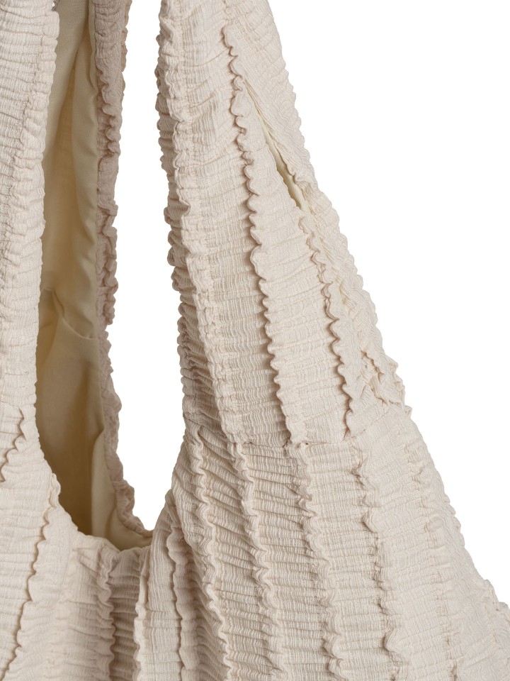 Mala Hobo em Tecido Texturizado