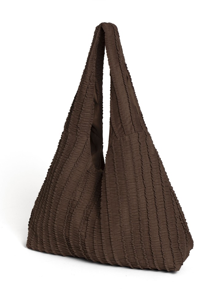 Mala Hobo em Tecido Texturizado