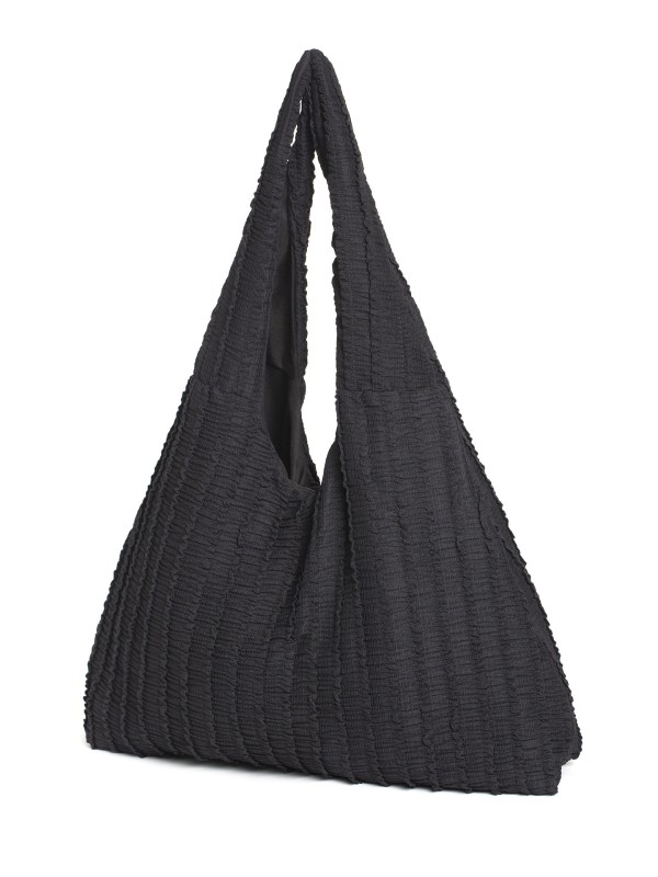 Mala Hobo em Tecido Texturizado