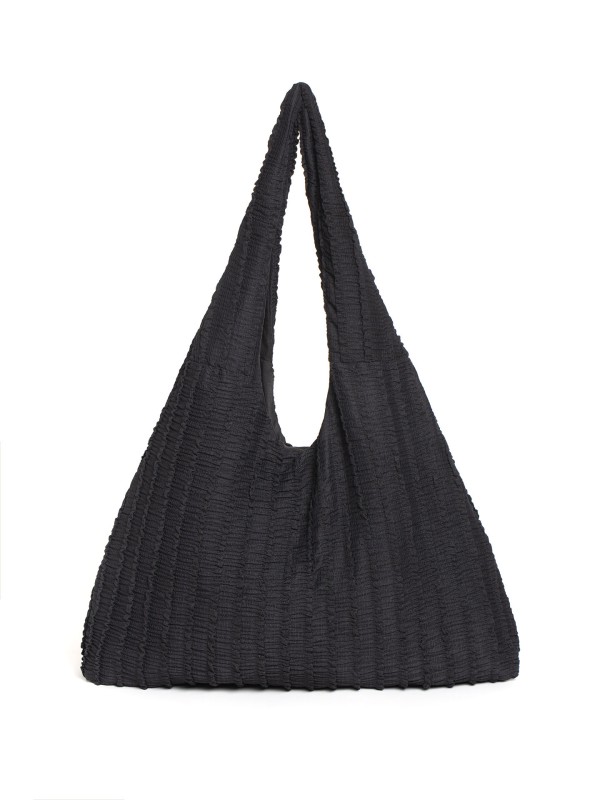 Mala Hobo em Tecido Texturizado