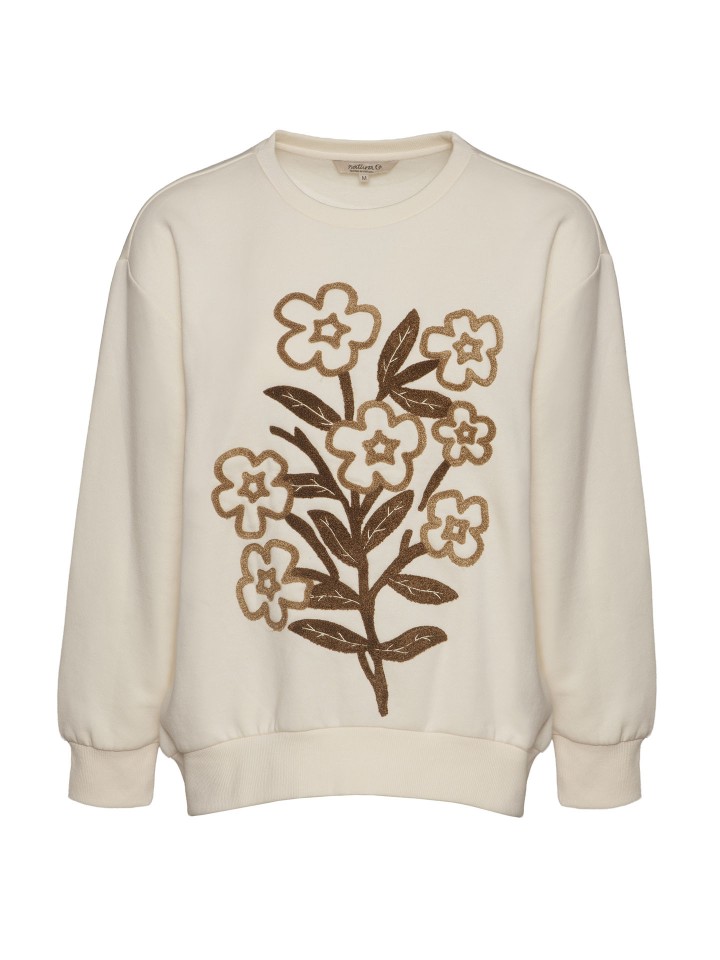 Sweatshirt Bordada Floral