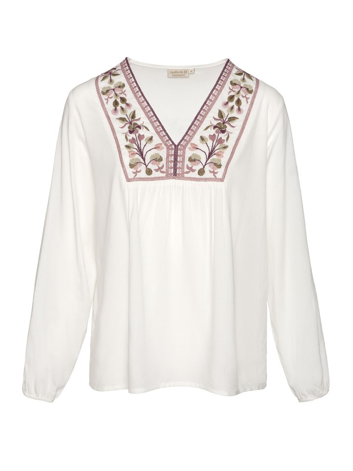 Blusa com Bordados Florais