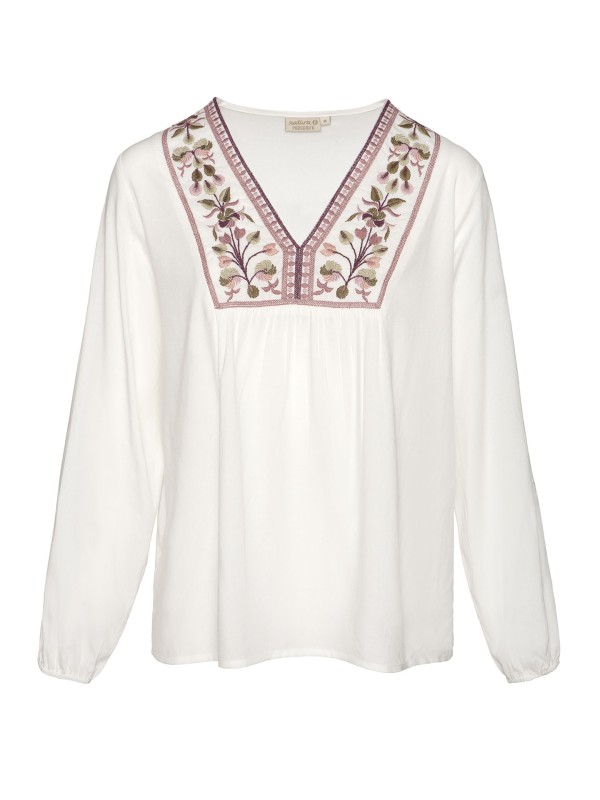 Blusa com Bordados Florais
