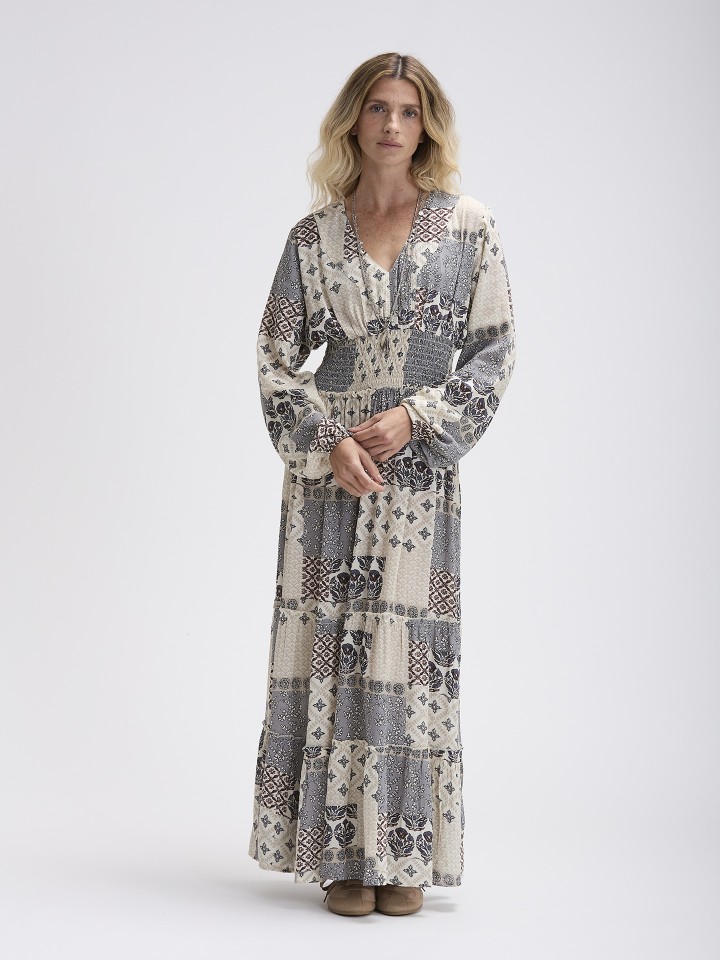 Vestido Comprido Patchwork