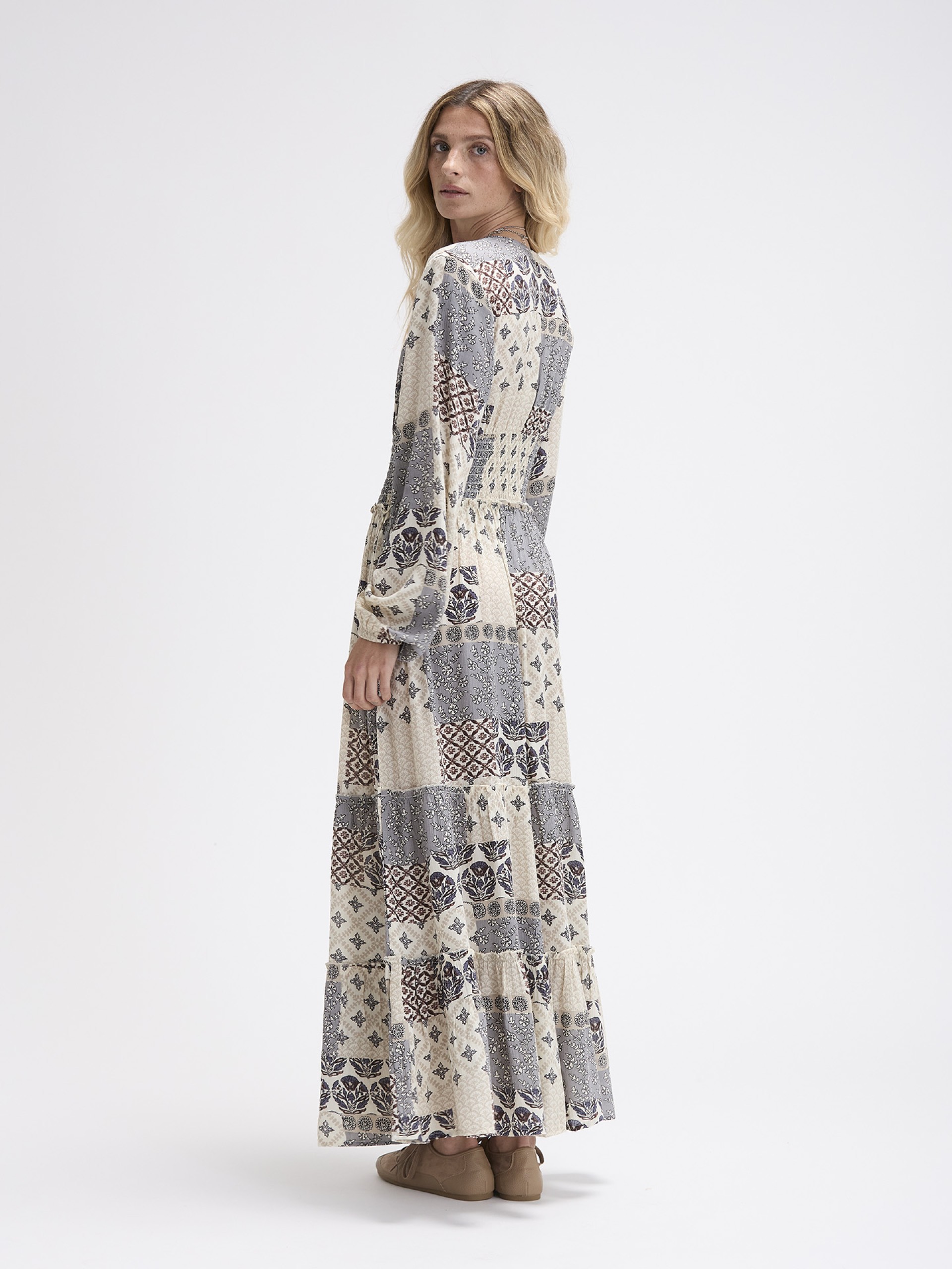 Vestido Comprido Patchwork