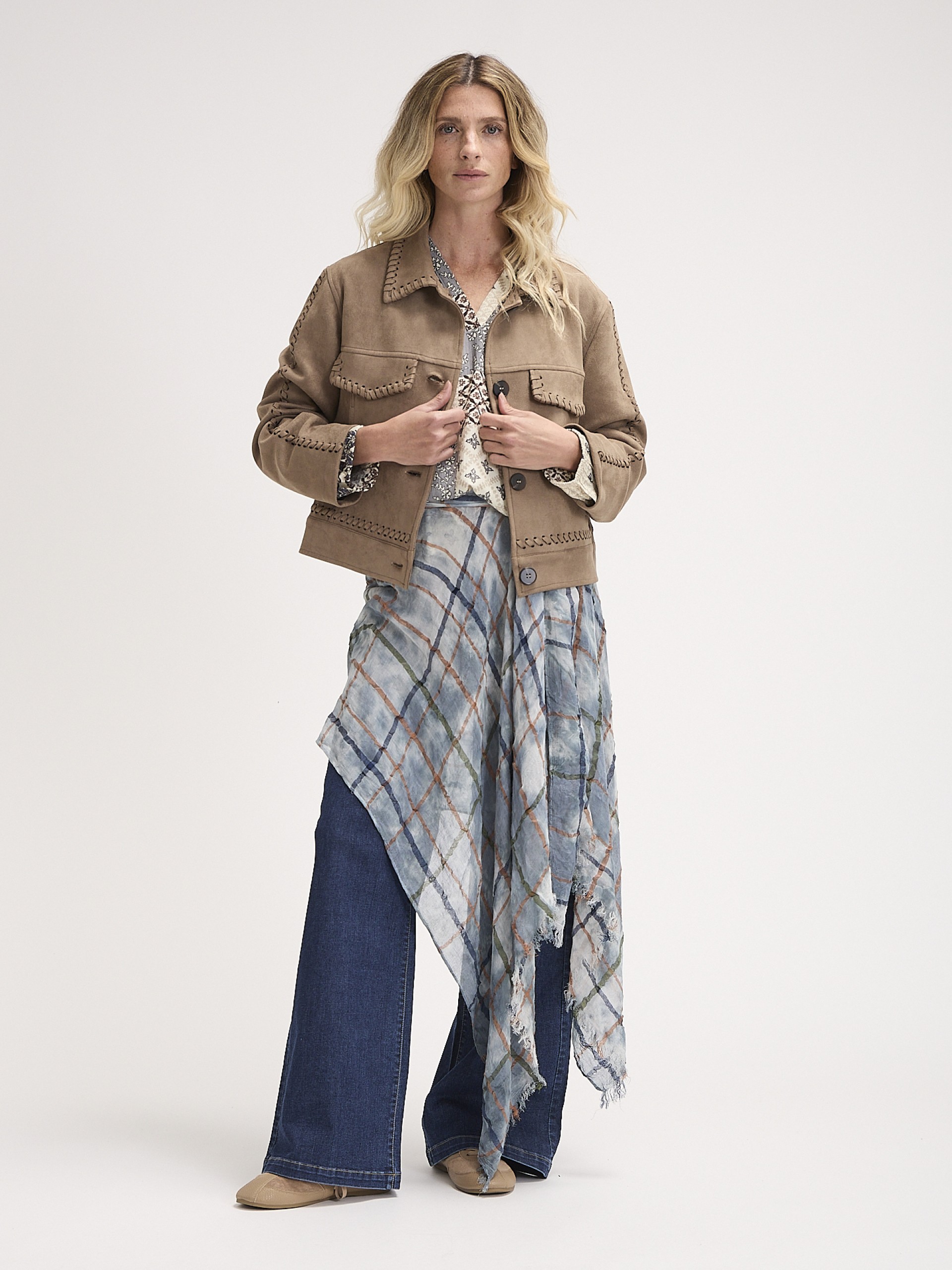 Casaco de Efeito Camurca