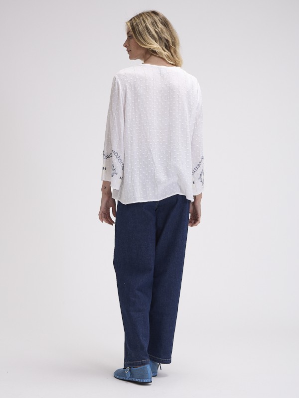 Blusa Branca Lurex