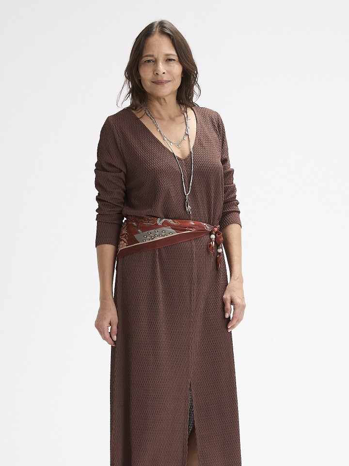 Vestido Midi com Textura