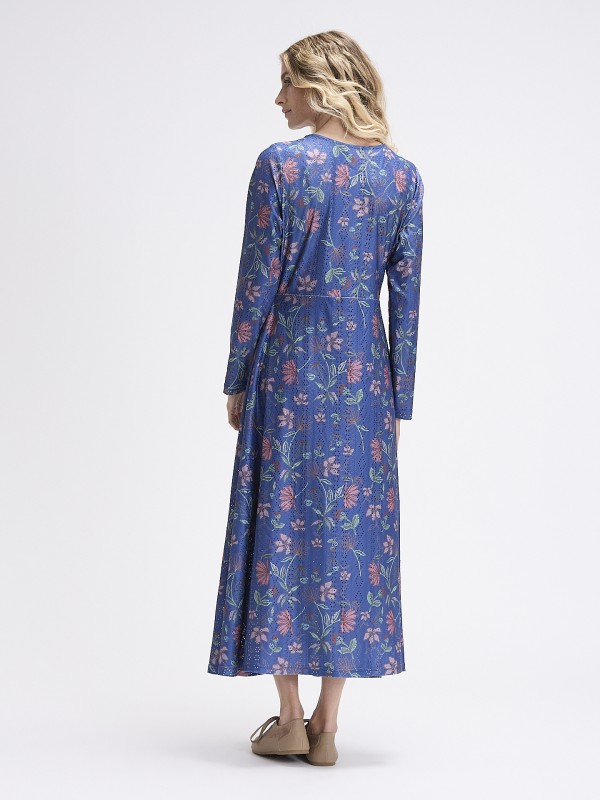 Vestido Midi Bordado Ingles Estampado