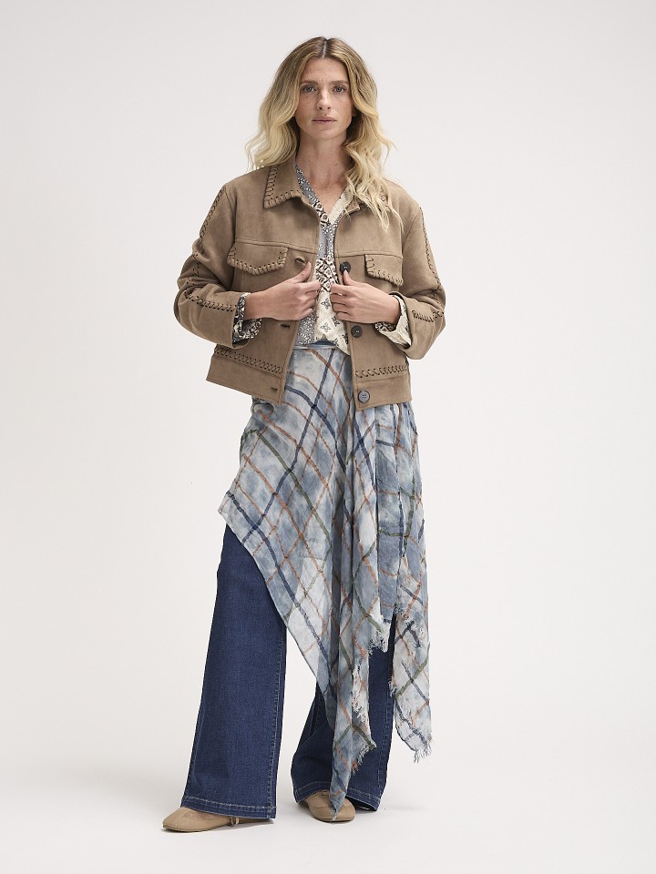 Casaco de Efeito Camurca