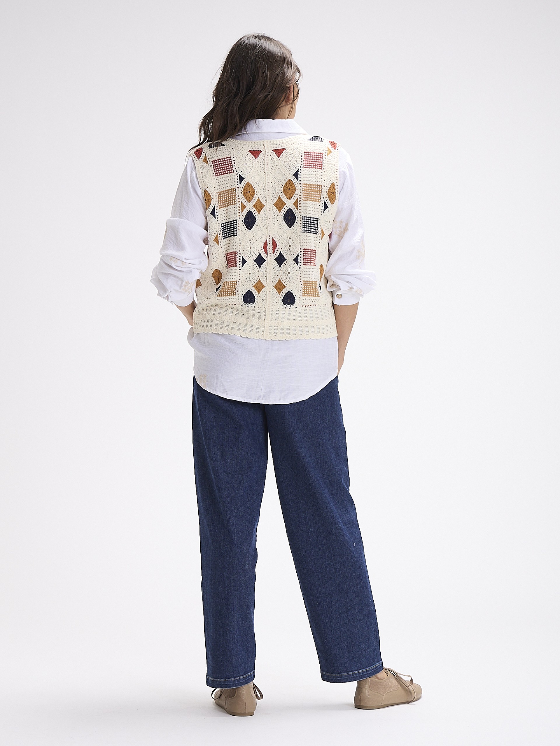 Colete Efeito Crochet